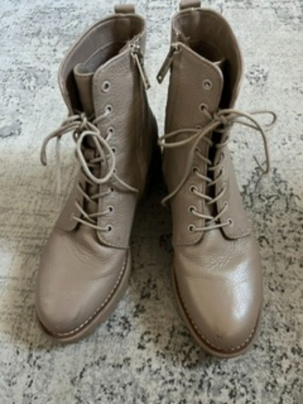 Sam Edelman Garret Combat Boots Side Zipper 8.5M